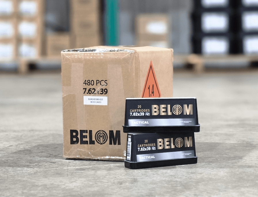 7.62x39 Belom 123gr FMJ ammunition